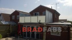 Private Balcony made with Privacy Glass installed in the UK by BRADFABS