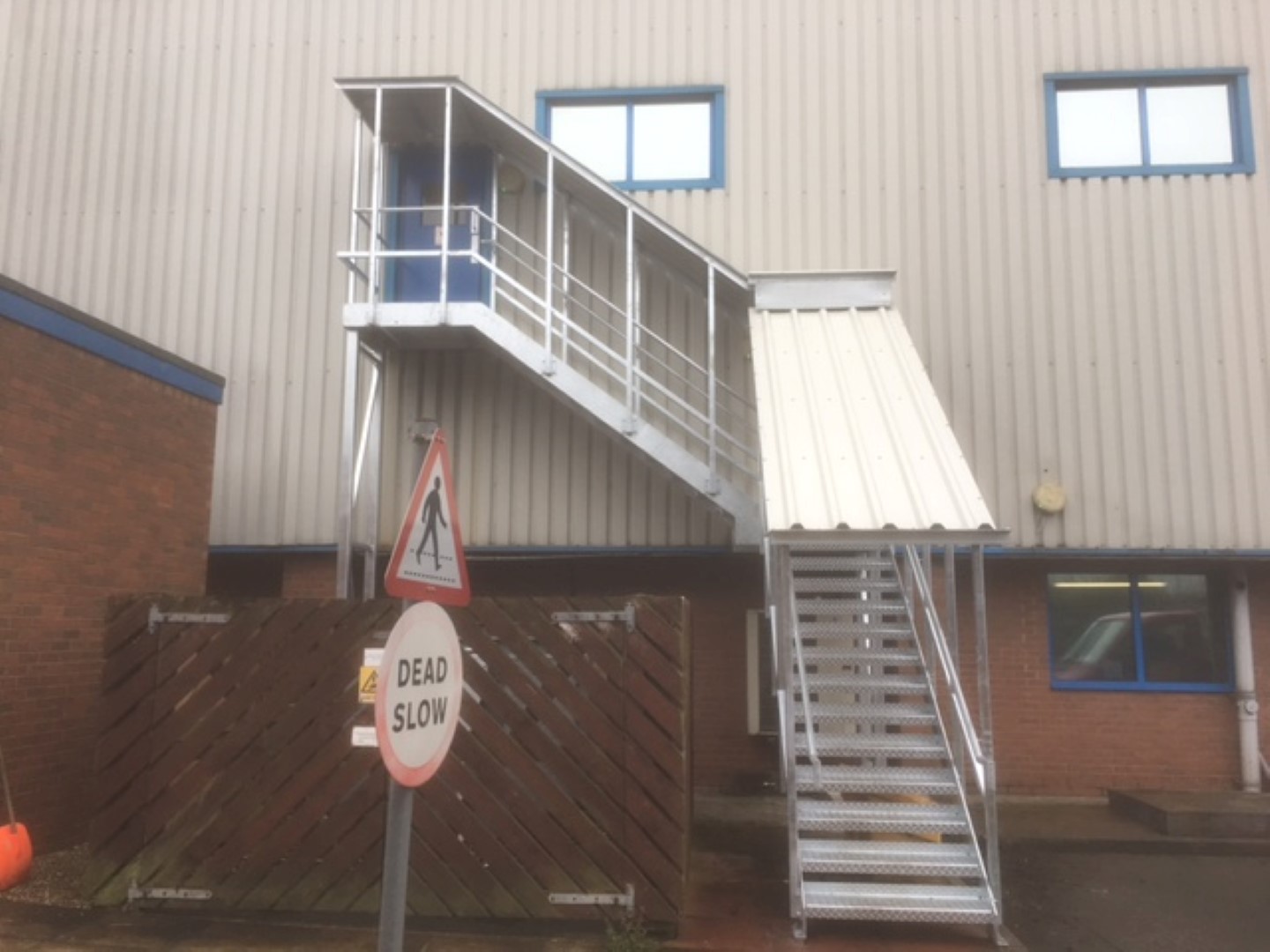 Steel Fabricators of Balconies, Staircases. Standard Single Flight Fire