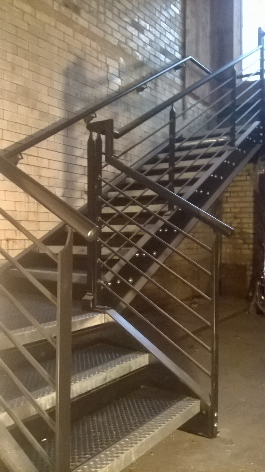 Steel Fabricators of Balconies, Staircases. External Steel Staircase Allowing Access To The Side
