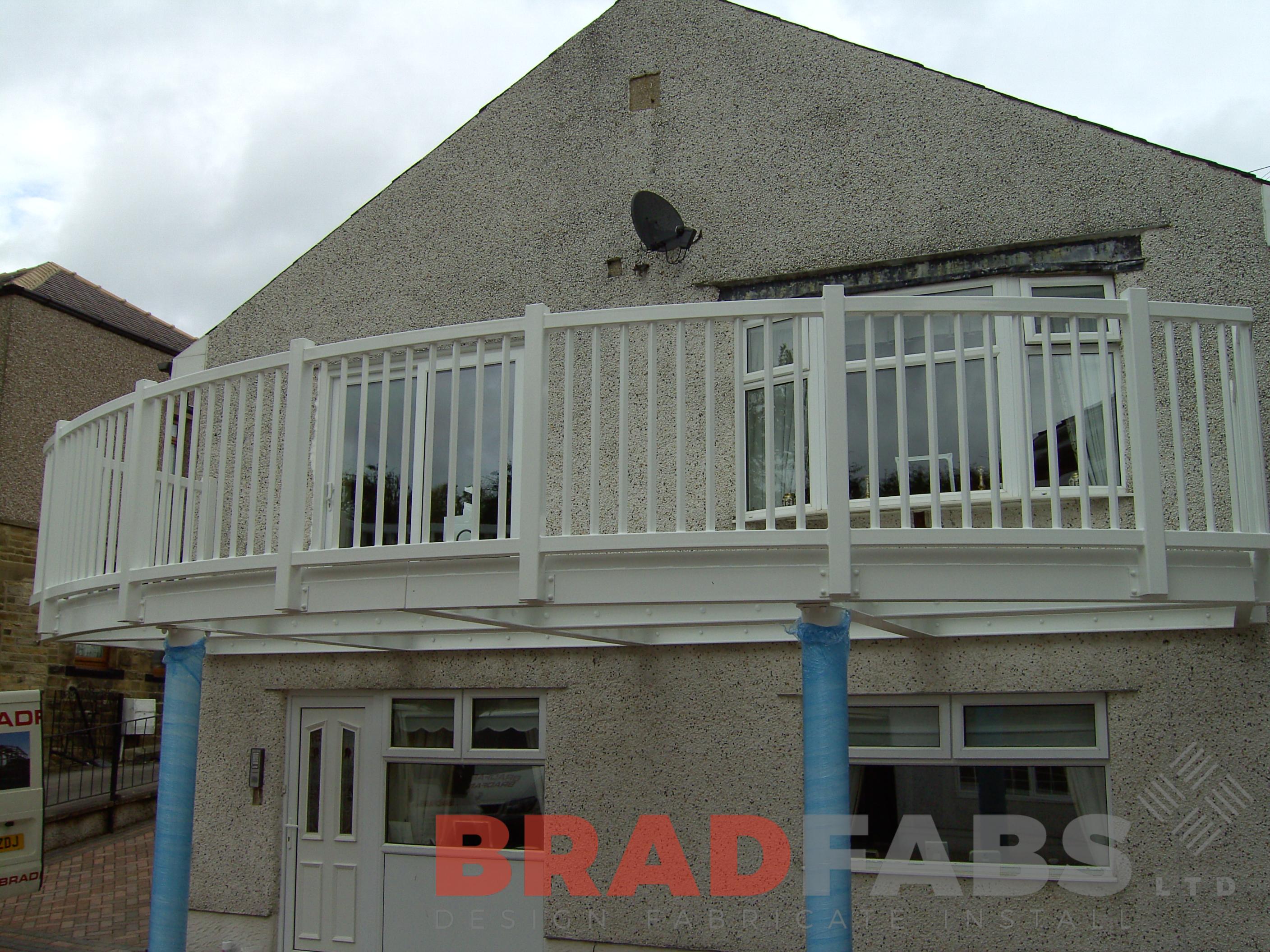 Custom Made Steel balcony fabricated by Bradfabs in West Yorkshire