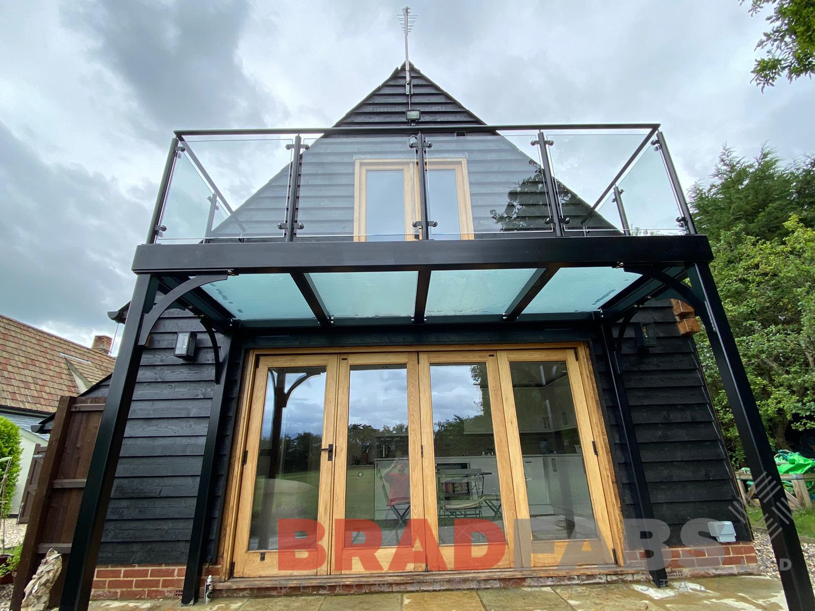 Bespoke balcony with glass floor by Bradfabs Ltd 