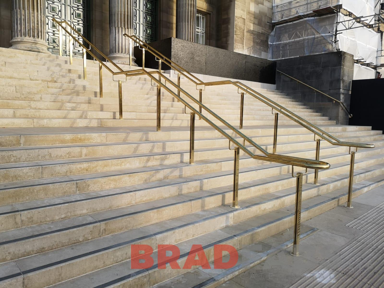 Brass balustrade and handrails by Bradfabs