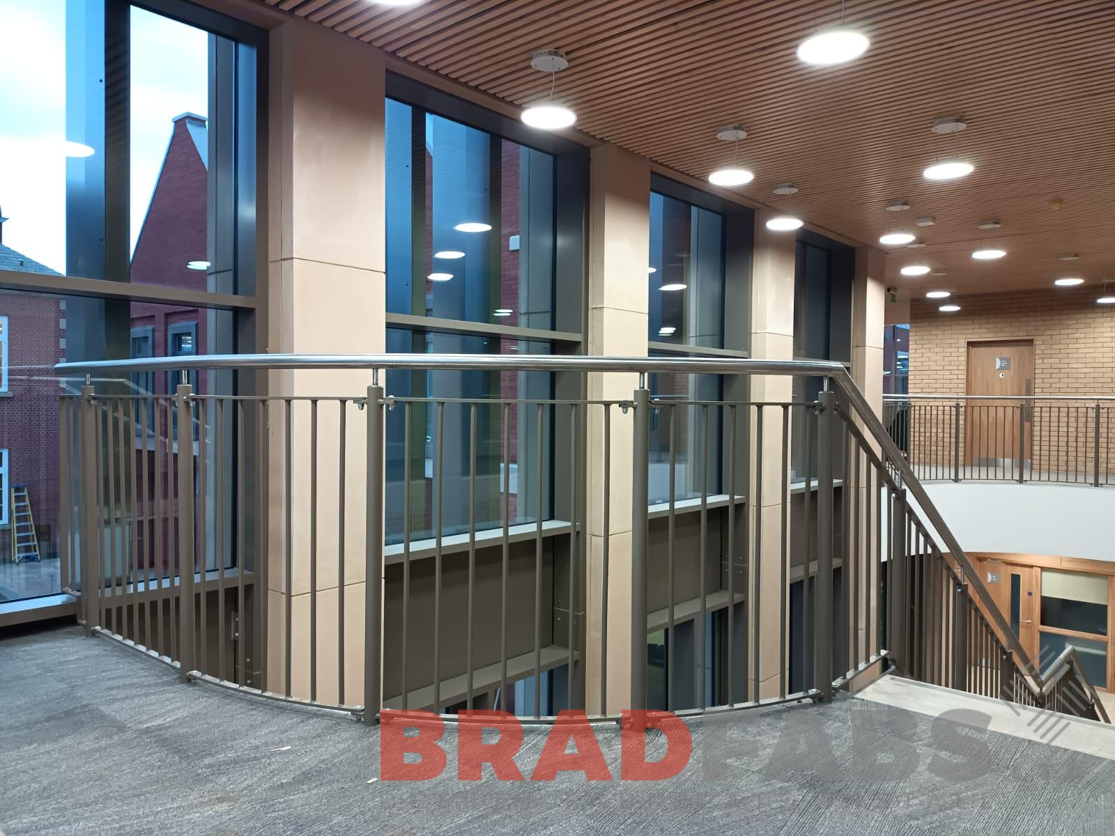 Internal balustrade by bradfabs, stainless steel top rail 