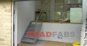 Bradfabs bespoke stainless and glass balustrade