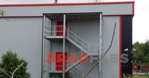Bradfabs manufactured and installed this steel fire escape for a commercial property