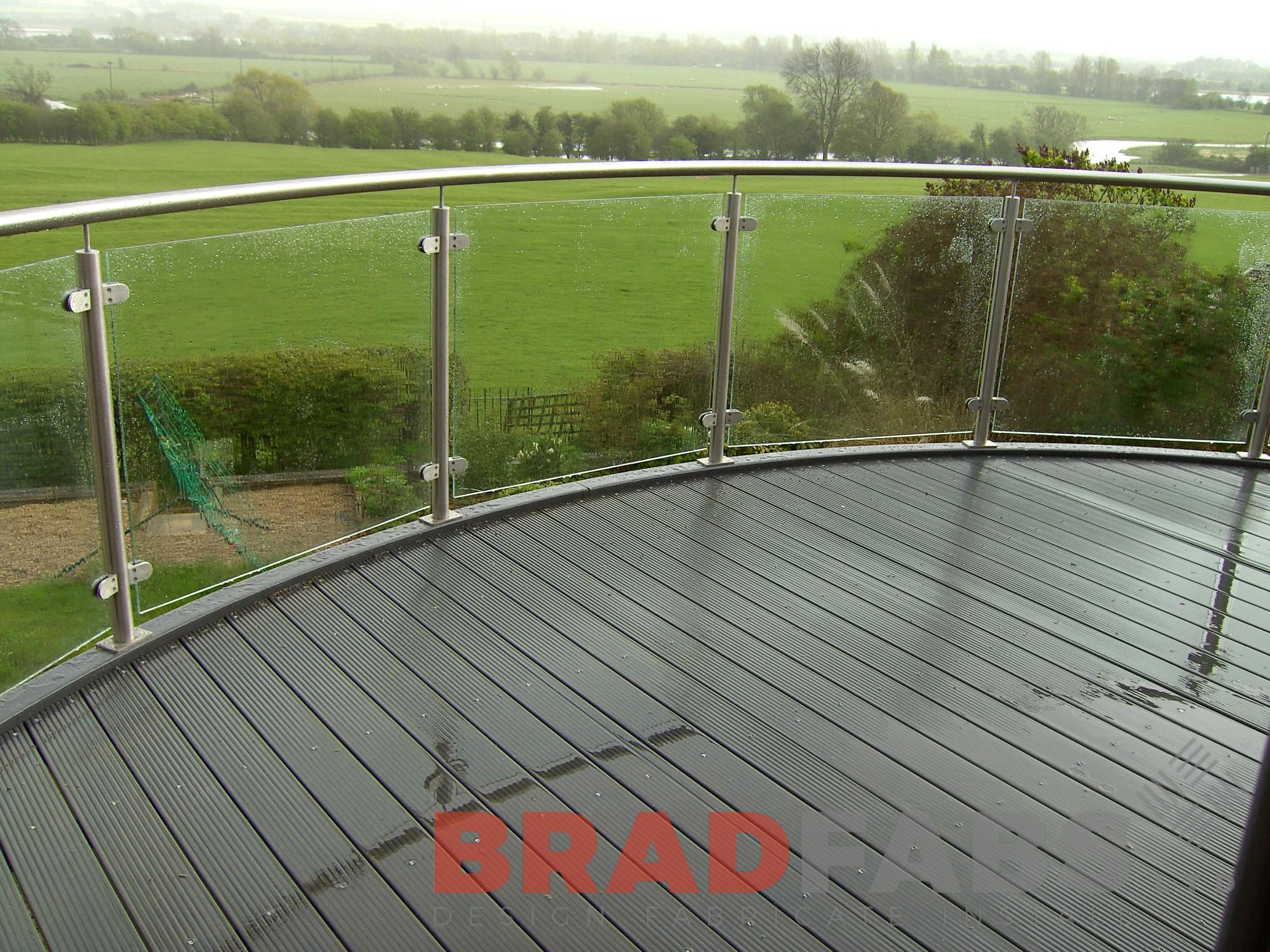 Bradfabs made this curved balcony balustrade for a customer in Lincolnshire.