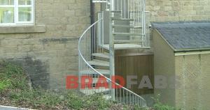 steel staircase fabricated by bradfabs, staircase installed in bradford, staircase installed in leeds, steel starcase custom made and installed by bradfabs