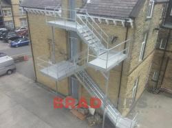 Fire Escape design and installed in Bradford, UK