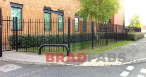 Galvanised, powder coated mesh metal fencing by Bradfabs