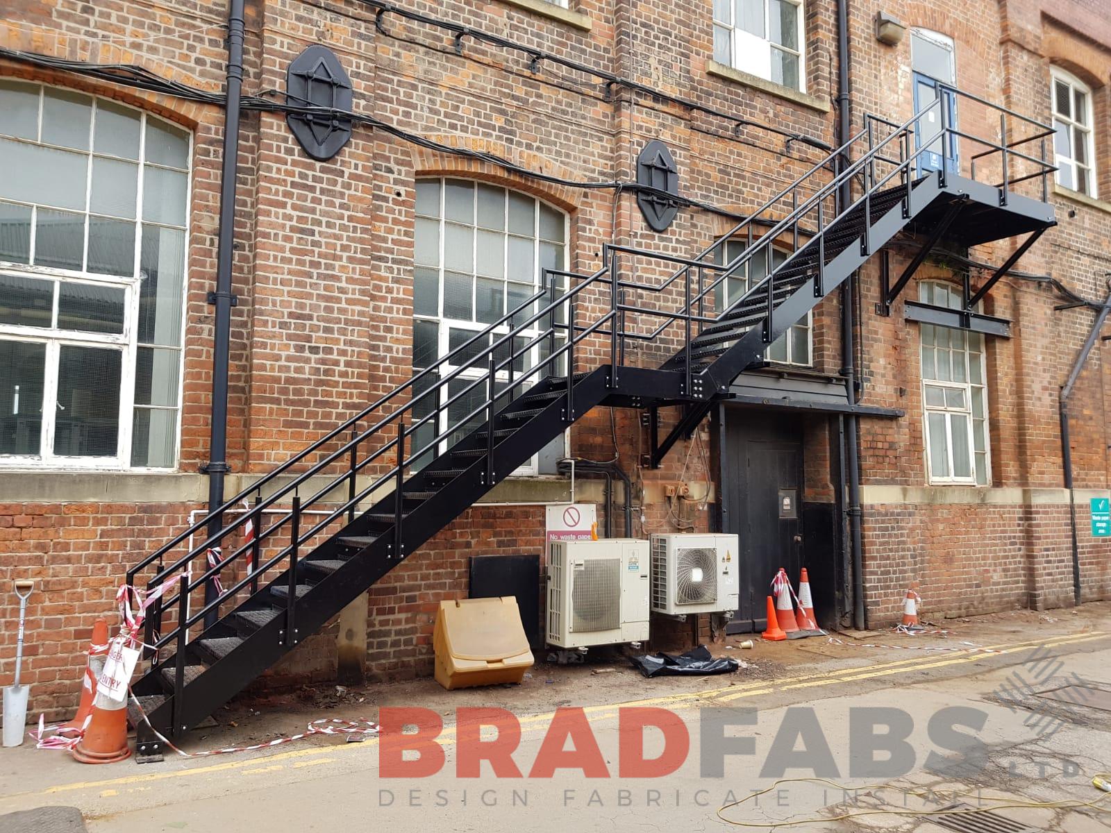 Large Powder Coated Fire Escape installed in Yorkshire