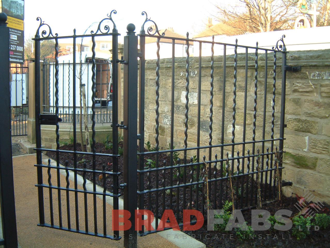 mild steel, galvanised and powder coated decorative gates by bradfabs 