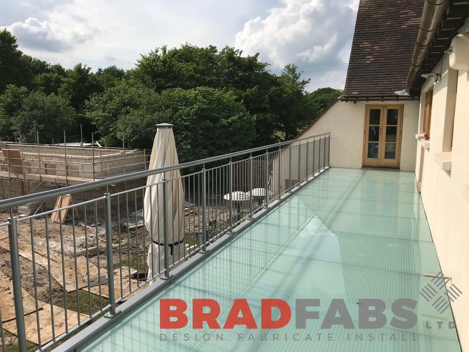Bradfabs, glass floor, balcony glass floor, bespoke project