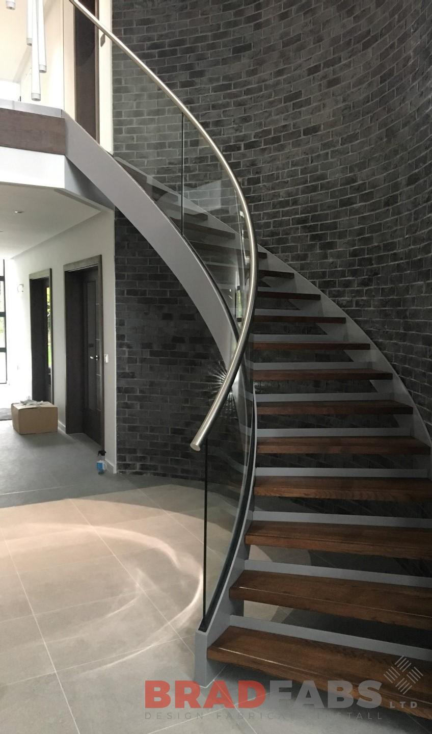 stunning bespoke helix with curved glass