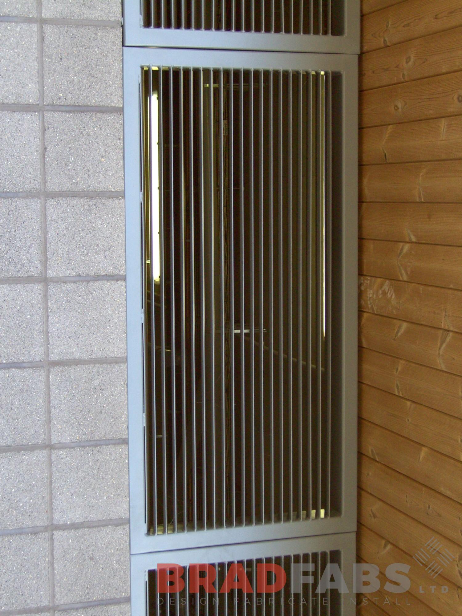 steel louvre grills to provide ventillation and light