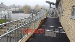 Galvanised railings for a school designed by Bradfabs