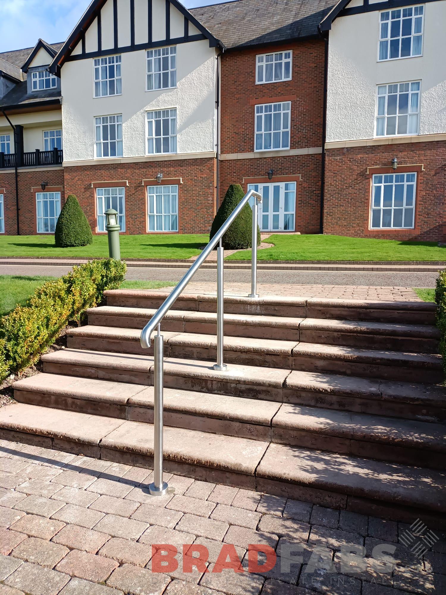 Bradfabs, stainless steel railing, commercial property railing, balustrade, steelwork