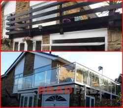 Glass and steel balustrading fabricated in bradford, Steel and glass balustrade