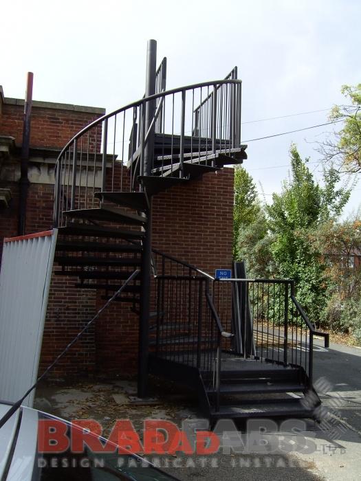 steel fire escape fabricated by Bradfabs in bradford