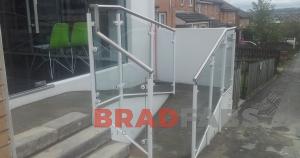 BRADFABS made this white balustrade for a shop in Bradford, West Yorkshire