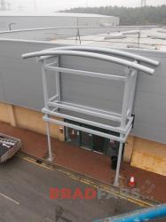 Large Commercial canopy made using powder coated Mild Steel in Newcastle, UK.
