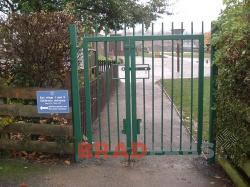 Lockable school gate supplied by Bradfabs