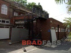 Fire escape manufactured, designed and installed by Bradfabs