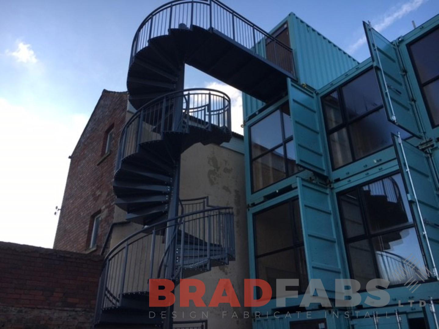 Large Industrial Spiral Staircase
