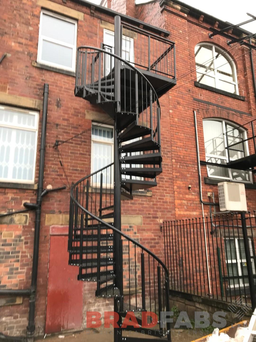 Powder coated Spiral Fire Escape Staircase by Bradfabs