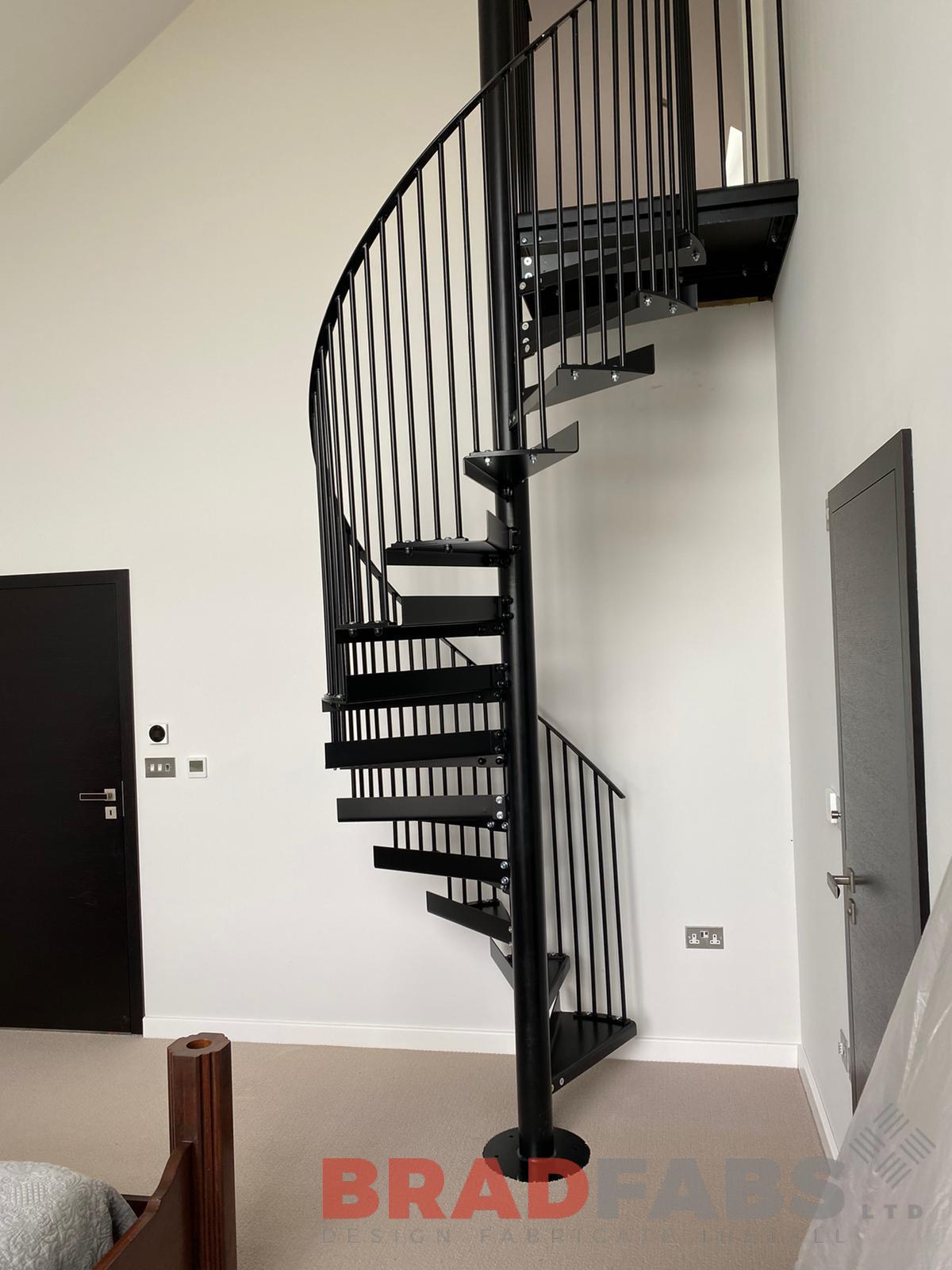 bespoke spiral staircase for a domestic property by Bradfabs Ltd 