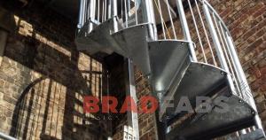 Bespoke design spiral staircases made by Bradfabs
