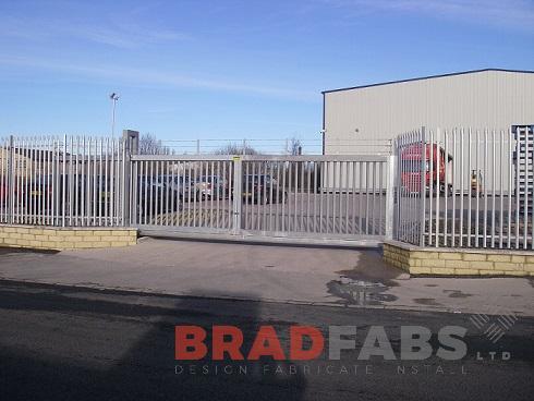 Bespoke gates, mild steel and galvanised gates, commercial property gates, Bradfabs  Ltd 